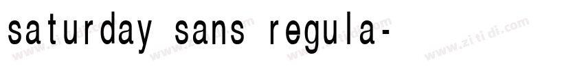 saturday sans regula字体转换